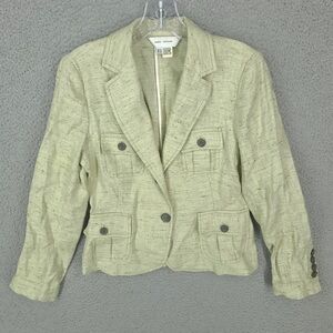 Zara Light Olive Textured Blazer